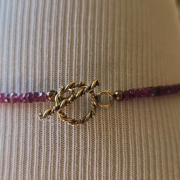 Watermelon tourmaline necklace 16" - Picture 4 of 4